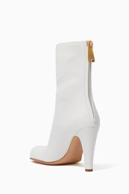 Buy Bottega Veneta White Bloc Laville Leather Boots for Women