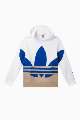 Hoodie Adidas Large Trefoil Buy Adidas White Large Trefoil Hoodie