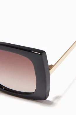 Buy Le Specs Black Discomania Alt Fit Square Sunglasses for  display picture 3
