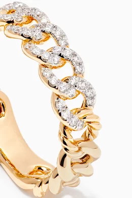 Buy David Yurman Yellow Belmont® Curb Link Narrow Diamond Ring for