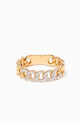 Buy David Yurman Yellow Belmont® Curb Link Narrow Diamond Ring for