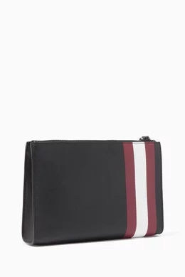 Buy Bally Black Skid Coated Canvas Clutch Bag for Men Online
