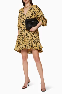 Buy ANINE BING Yellow Peyton Printed Cotton Dress for Women Online | Ounass  Kuwait