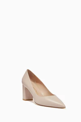 Buy Stuart Weitzman Neutral The Laney 75 Pumps in Leather for Women Online Ounass Kuwait