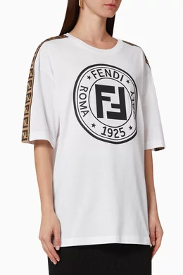 Fendi tape logo t shirt shop