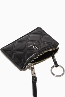 Buy Marc Jacobs Black The Quilted Softshot Top Zip Multi Wallet in Leather for Women Online Ounass Kuwait