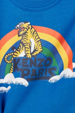 Kenzo Kids Kenzo Multicolor Sweatshirt Buy KENZO KIDS Blue Tiger