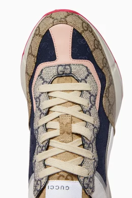 Rhyton Sneakers Supreme Canvas Shoes Buy Gucci Multicolour GG