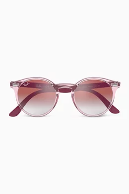 Buy Ray-Ban Junior Pink RJ9064S Gradient Mirror Sunglasses for