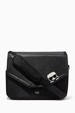 Buy Karl Lagerfeld Kids Black Logo Diaper Bag in Nylon for UNISEX Online Ounass Kuwait
