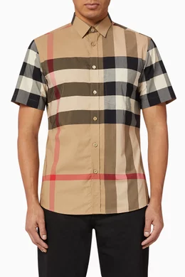 Burberry stretch cotton poplin shirt clearance
