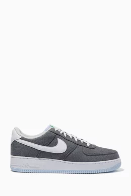 Buy Nike Grey Air Force Sneakers in Recycled Canvas for Men