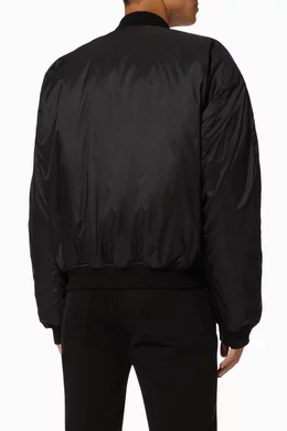 Buy Balenciaga Black Steroid Bomber Jacket in Nylon for Men