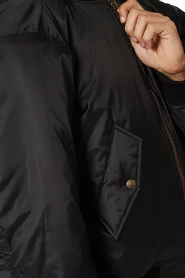 Buy Balenciaga Black Steroid Bomber Jacket in Nylon for Men Online