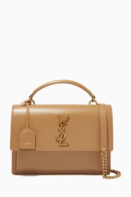 Buy SAINT LAURENT Neutral New Medium Sunset Satchel in Smooth Leather for Women Online Ounass Kuwait