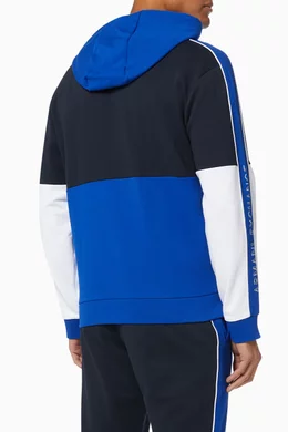 Buy Armani Exchange Blue AX Colour Blocked Hooded Sweatshirt for Men Online Ounass Kuwait