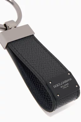 Buy Dolce Gabbana Black Key Holder in Dauphine Leather for Men Online Ounass Kuwait