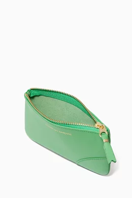 Buy Comme Des Garçons Wallet Green Classic Card Holder in Leather