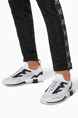 Buy Dolce Gabbana White Sorrento Slip-On Sneakers in Stretch