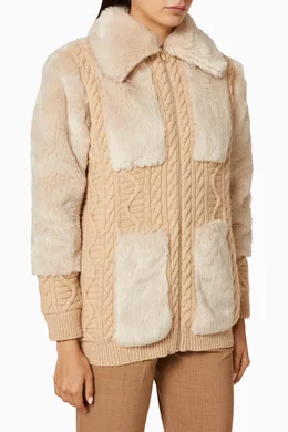 Veste/cardigan En Fausse Fourrure Moutarde Stella McCartney - Taille 38, Occasion Parfait état
