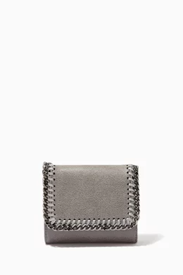 Buy Stella McCartney Grey Falabella Small Flap Wallet in