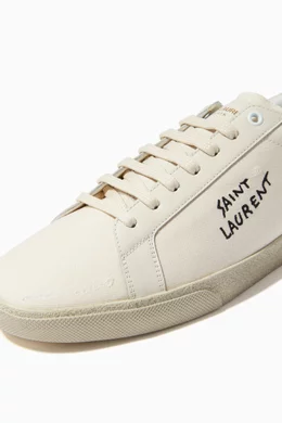 Buy SAINT LAURENT Neutral Court Classic SL/06 Embroidered