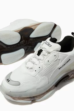 Buy Balenciaga White Triple S Clear Sole Sneaker in Double Foam