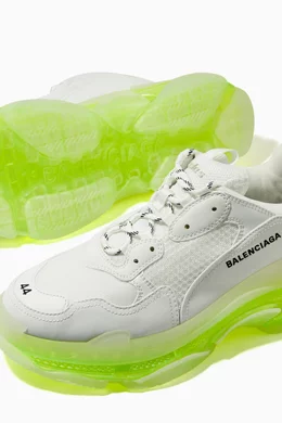 Balenciaga Triple S White Neon Green Buy Balenciaga White Triple S