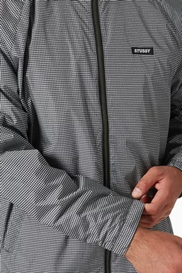 Buy Stussy Black Houndstooth Track Jacket for Men Online Ounass Kuwait
