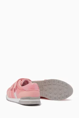 Buy Tommy Hilfiger Pink Glitter Low Top Velcro Sneakers in - Main Image