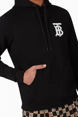 Buy Burberry Black Monogram Motif Cotton Hoodie for Men Online