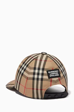 Buy Burberry Neutral Logo Appliqué Baseball Cap in Vintage