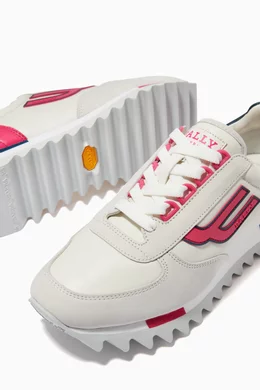 Buy Bally White Gavinia Sneakers in Leather for Women Online