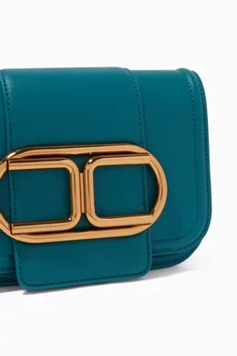 Buy Elisabetta Franchi Green Mini Shoulder Clutch Bag in Faux