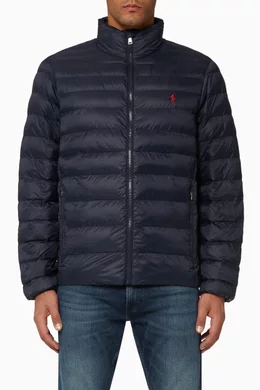 Buy Polo Ralph Lauren Blue Recycled Nylon Packable Jacket for Men