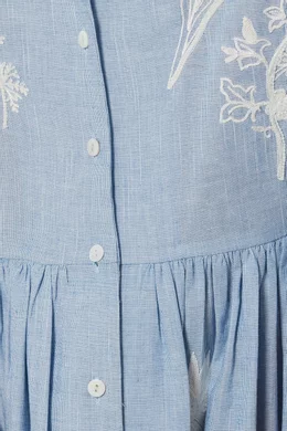 Buy Kalico Blue Kismet Shirt Dress for Women Online Ounass Kuwait