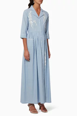 Buy Kalico Blue Kismet Shirt Dress for Women Online Ounass Kuwait