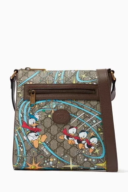 Buy Gucci Neutral x Disney Donald Duck Messenger Bag in GG Supreme Canvas for Men Online Ounass Kuwait
