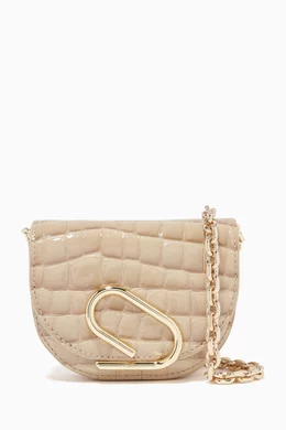 Buy 3.1 Phillip Lim Neutral Alix Mini Card Case on Chain in