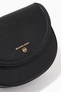 Buy Michael Kors Black Half Dome Crossbody Bag in Leather for