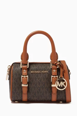 Buy Michael Kors Brown Bedford Legacy Extra-Small Bag in Canvas
