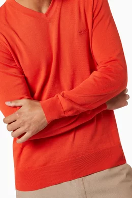 Knitwear Boss Pullover Baram BOSS V-neck Sweater In Virgin Wool