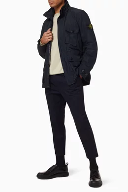 Buy Stone Island Blue Micro Reps Field Jacket for Men Online