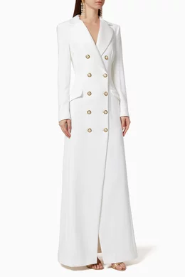 chinese dress ladies Long Sleeve Floral Crystal Maxi Coat Dress Long Blazer Dress  SD Dresscode  & Fashiontrends