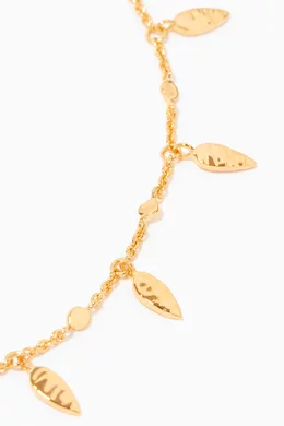 Missoma gold leaf bracelet top