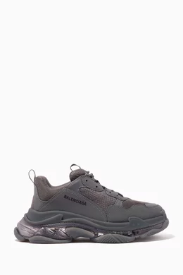 Buy Balenciaga Grey Triple S Clear Sole Sneaker in Double Foam Mesh for Men Online Ounass Kuwait