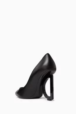 Buy Dolce Gabbana Black DG 105 Pumps in Leather for Women Online
