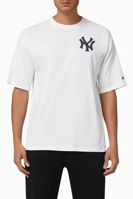 Buy Champion White x MLB New York Yankees Oversized Cotton T-shirt