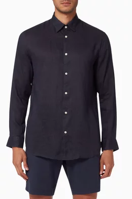 Buy Selected Homme Blue Formal Shirt in Linen for Men Online