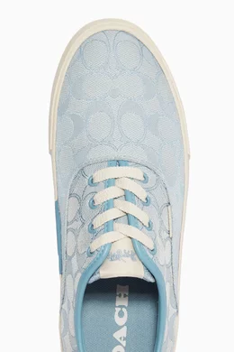 Buy Coach Blue Citysole Skate Sneakers in Signature Jacquard for